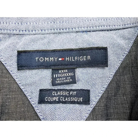 Tommy Hilfiger Classic Fit Size 3XL Men's Charcoal Gray Embroidered Pocket Logo - Picture 4 of 10